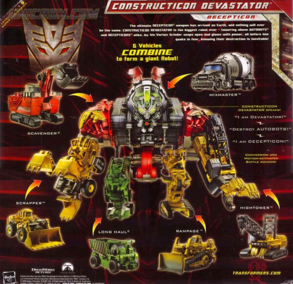 The Transformers Takara Tomy Asia Exclusive Revenge of the Fallen (ROTF) Constructicons 6 Vehicles Combiner - Mighty Construction Devastator - Image 5